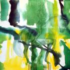 Piaffe auf den Stöcken 3, Aquarell, 40 x 30 cm